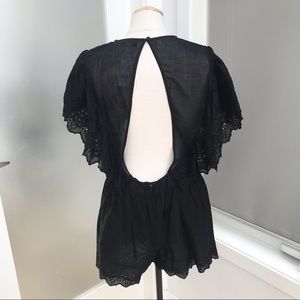 Topshop cutest black eyelet romper.  Beautiful!